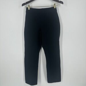 Spanx High Waist Straight Leg Ponte Ankle Pants Black Size Small Pull On Stretch